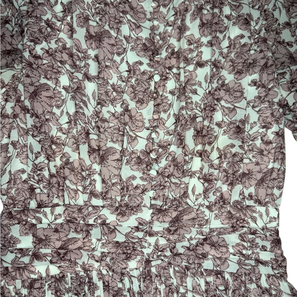 Ivy City Co Pink Floral Long Sleeve Ruffle Dress - Picture 5 of 7